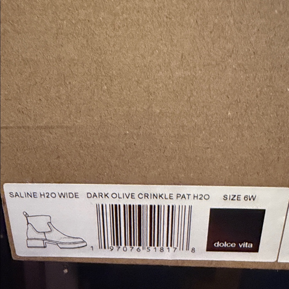 Dolce Vita Dark Olive Crinkle Patent Boots - Picture 2 of 6